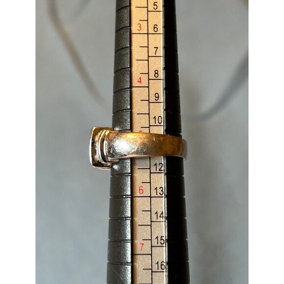 Silver Tone and Morher of Pearl Stone Ring Size 5 - Picture 4 of 4